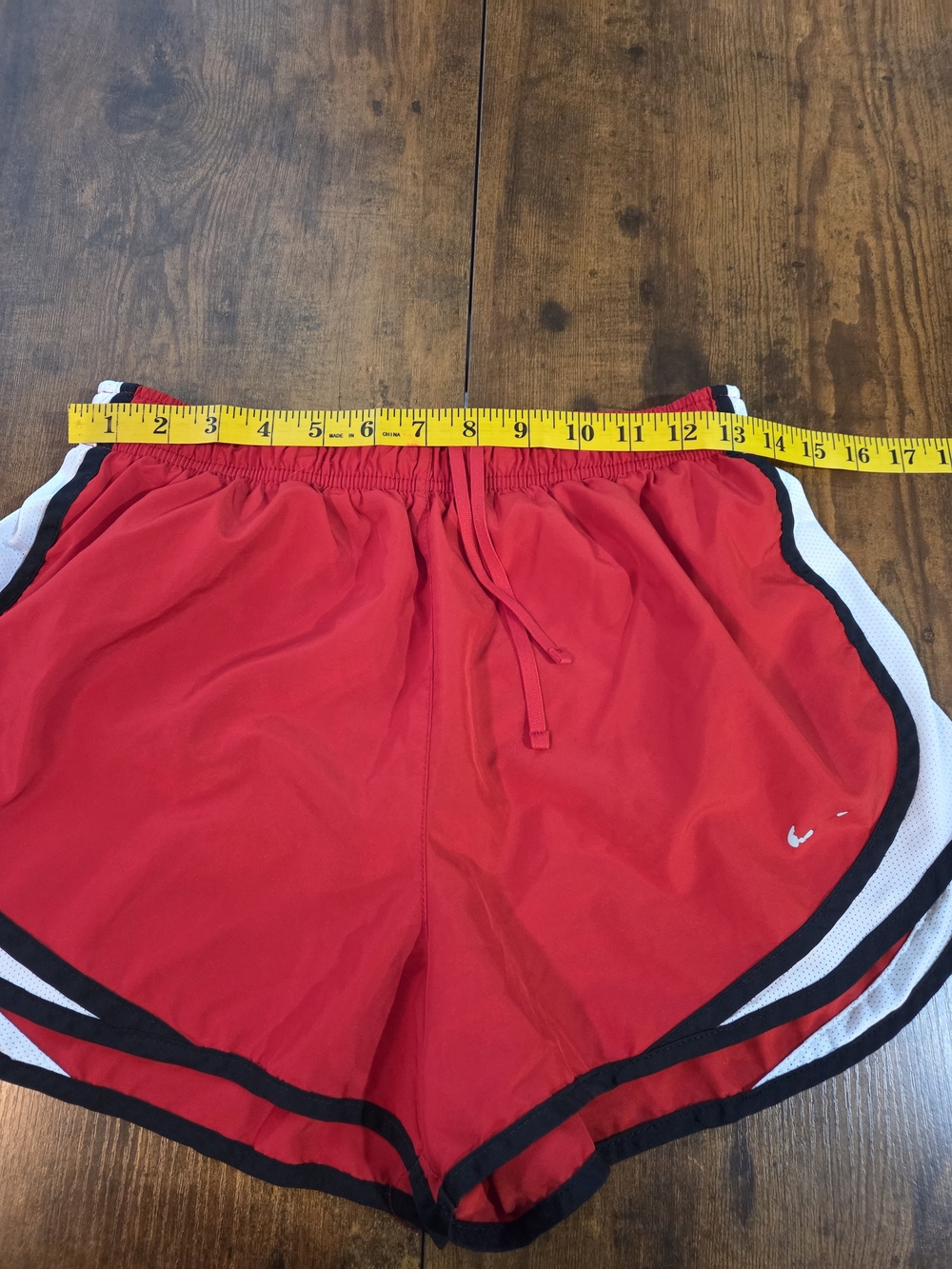 Nike Womens Dri Fit Running Shorts With Liner Red White Size Large - Picture 4 of 6